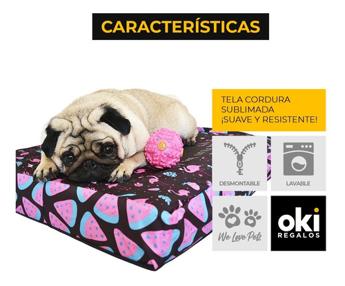 Imagen 5 de 8 de Cama Perro Colchones Para Perro 50x60 Espuma Summer Gatos
