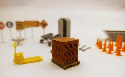 Pallet+ Elevador Escala 1/50 Miniatura Maquetas Impr.3d
