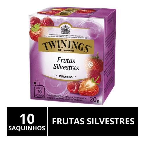 Chá Twinings, Caixa Com 10 Saquinhos, Chá Frutas Silvestres