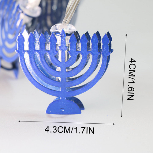 Candelabro Led Con 9 Velas Led De Hanukkah Con Forma De X Ni