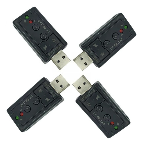 Placa De Som Usb 7.1 Adaptador De Audio P2 Fone Pc Notebook