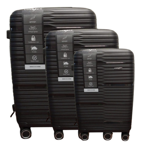 Set X3 Valija Pp 20 24 28 Viaje Maleta Resistente Mm-6806