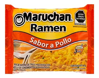 10 Pzas Sopa Instantánea Maruchan Ramen Sabor Pollo 85 G