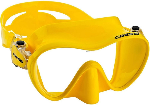 Visor Cressi F1 Frameless Buceo, Snorkeling Y Apnea Amarillo