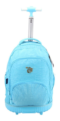 Imagem 2 de 7 de Mochila De Rodinha Com Alça Juvenil Capricho Dmw 11905 Azul