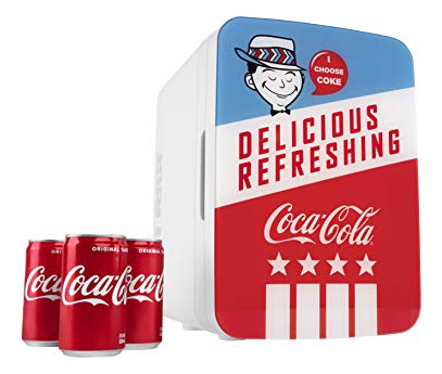Mini Nevera Coca-cola Americana Retro (10 Litros / 12 Latas)