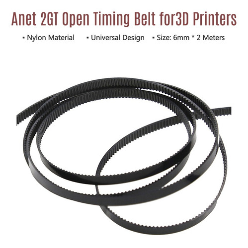 Imagen 4 de 7 de Anet 2gt Ancho Abierto Correa Dentada Material De Nylon 6mm