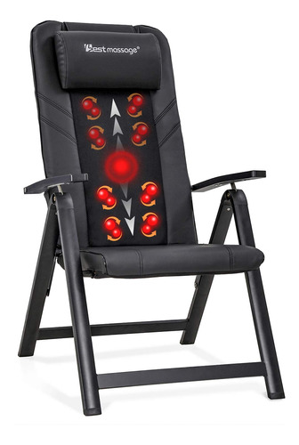 Bestmassage Silla Reclinable Portátil Con Rodillos De Amas.