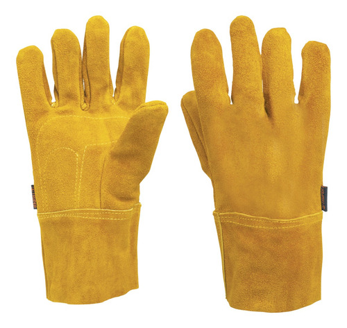 Guantes Soldador Puño Corto Carnaza P/ Obra Soldar