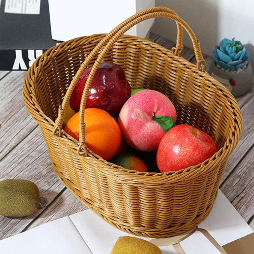 Cesta De Picnic Hecha A Mano Decoración De Hogares
