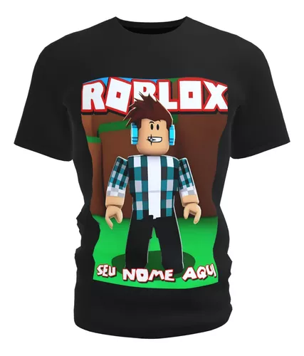 Camiseta Roblox Bacon hair personalizada com nome