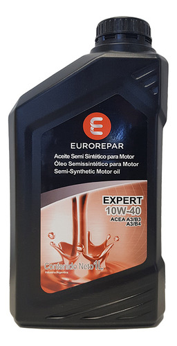 Aceite De Motor Eurorepar 1 L 10w40 Semisintético