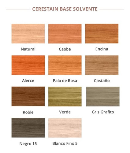 Protector Madera Cerestain 1 Lt 1/4 Gl Ceresita Blanco Fino
