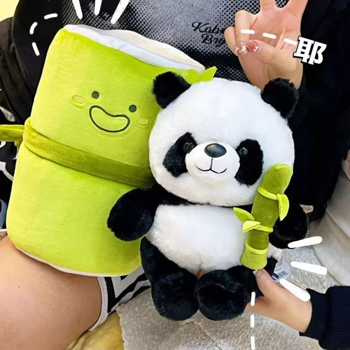 Mz 25 De De Mu?eco Peluche Cm Color Panda Tubo En BambĂș De N