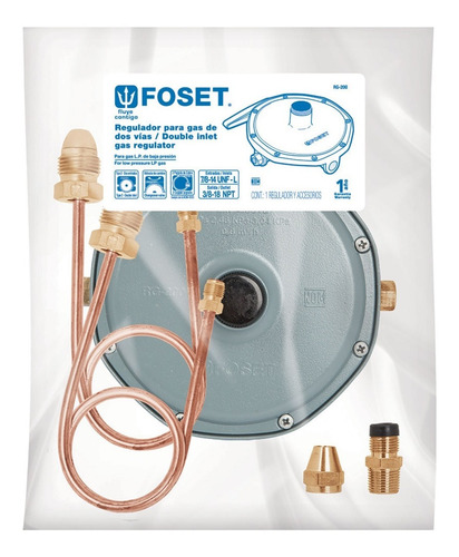 Regulador De Gas L.p. De 2 Vías, Foset 49226