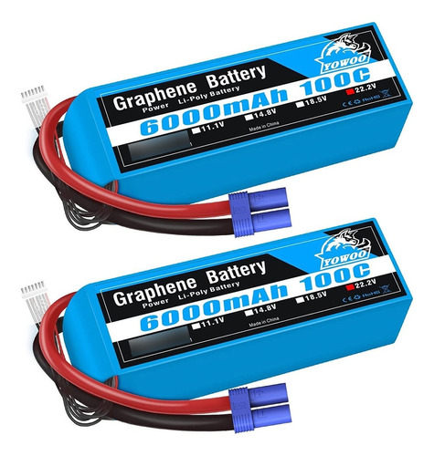 Baterias Lipo De Grafeno 6s 6000mah 22.2v 100c-2un