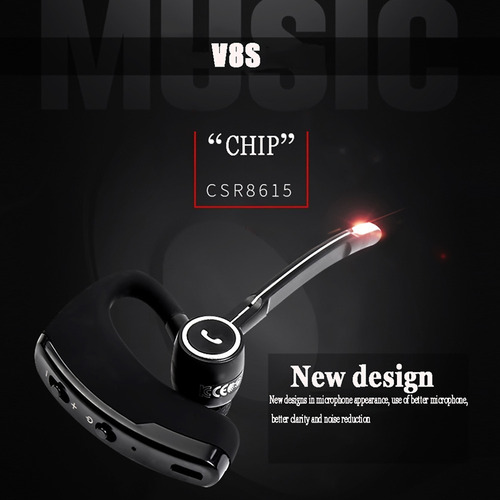Auricular V8s Bt Wireless Bt5.0 Auriculares De Negocios