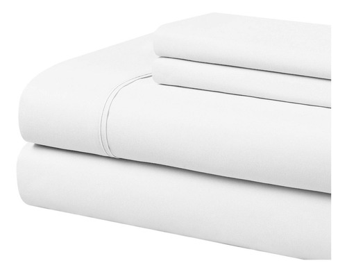 Sabanas Soft Microfibra Suave Juego Individual Color Blanco