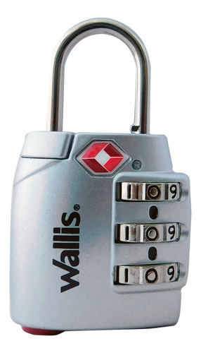 Candado De Combinación Tsa Para Viaje Wallis Color Plata