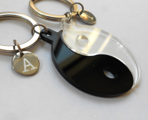 Llaveros Personalizados Para Parejas Yin Yang Regalos Novios