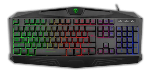 Teclado Gamer Tanker Rainbow T-dagger Multimedia Con Luces