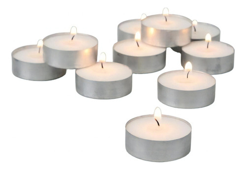 Pack 50 Velas Tea Light Esoterismo Decoración Limpieza Luz Color Blanco