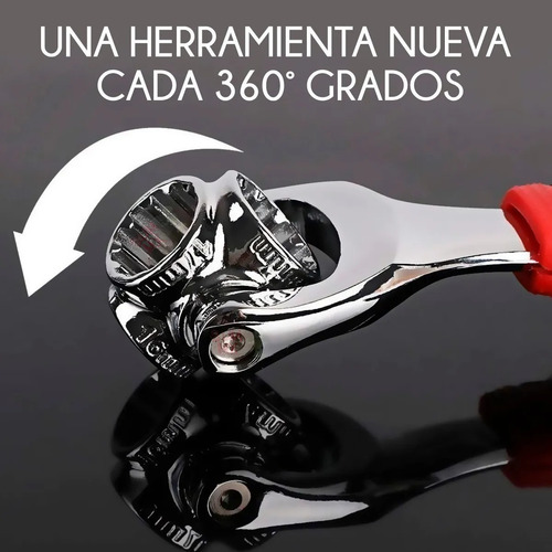 Imagen 8 de 9 de Llave De Tuercas Multiuso 48 En 1 Con Giro De 360°con Caja