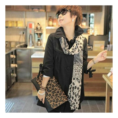 . Bufanda De Mujer Con Estampado De Leopardo Bufanda De
