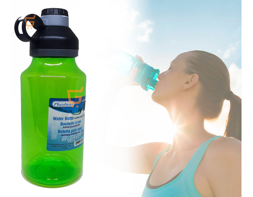 Botella Deportiva 1.8 L Botilo Para Agua Tapa Gym Colores