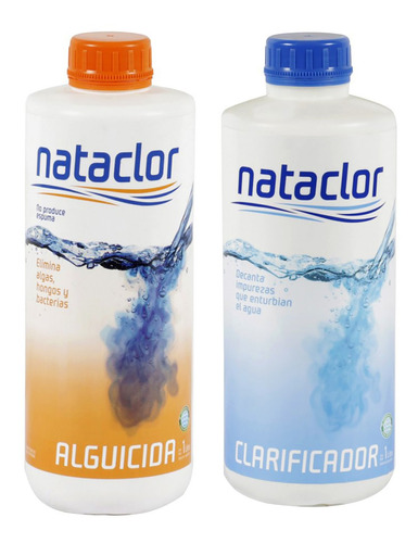 Clarificador + Alguicida Combo X 1l C/u Nataclor