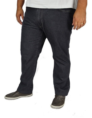 Calça Jeans Com Lycra Plus Size Grande Masculina Até Nº 68