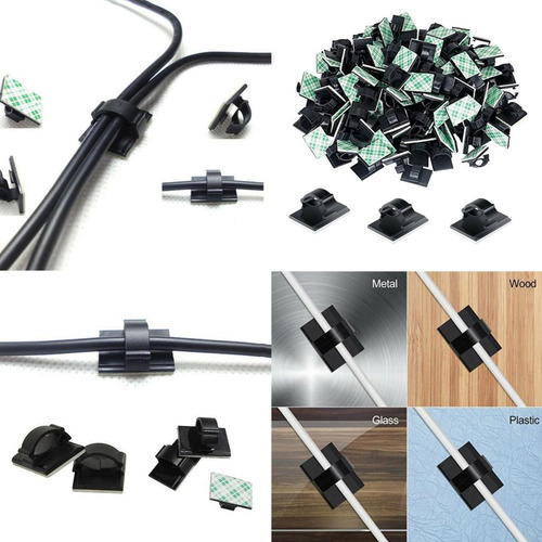 100pcs Clips De Alambre Clip De Soporte De Cable Organizador
