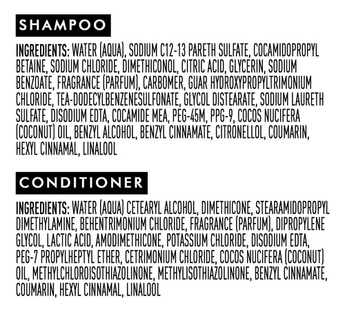Conjunto Suave De Shampoo E Condicionador Para Infusão De Ól