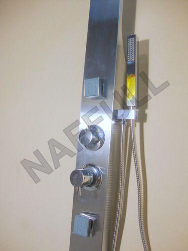 Imagen 6 de 7 de Columna De Ducha Panel Con 3 Jets Acero Naffull