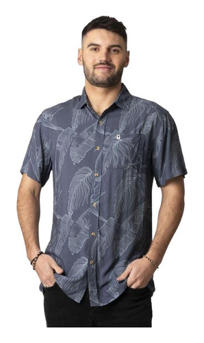 Camisa Hombre Stoked Hook Azul