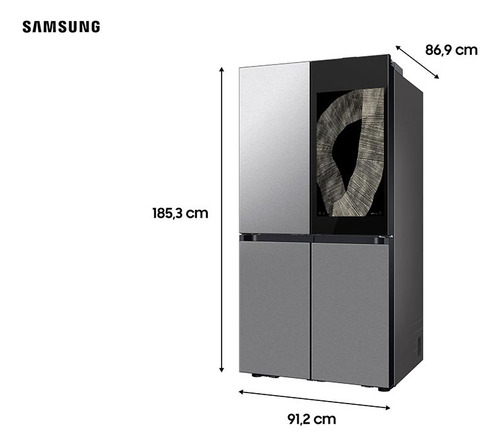 Refrigerador Samsung Frost Free Com 699 Litros Bespoke Inox