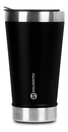 Copo Térmico Aço Inox Com Tampa 540ml Cor Preto Goldentec