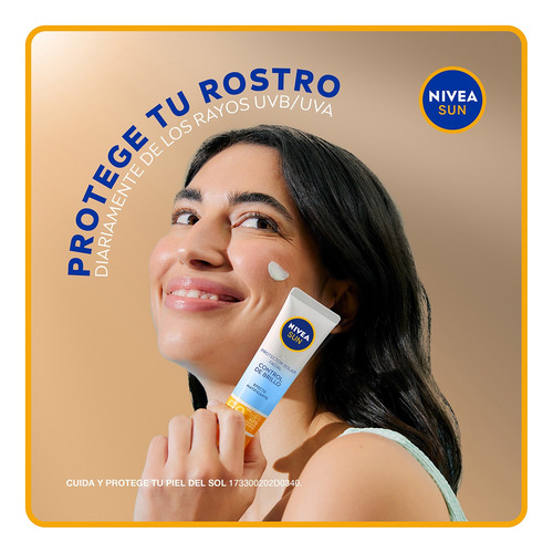 Protector Solar Facial Nivea Sun Control De Brillo Fps50+