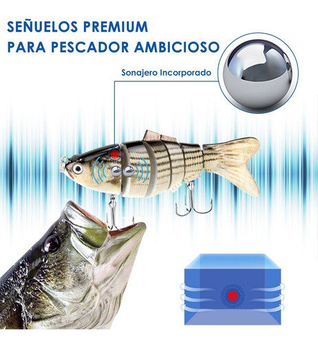 Imagen 5 de 8 de Kit Señuelos De Pesca 3 Piezas Para Agua Dulce Y Salada 10cm