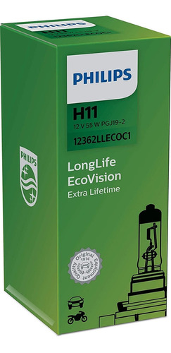 12362llecoc1 Longlife Ecovision H11 Lámpara Para Faros Delan