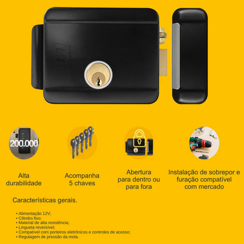 Kit Porteiro Predial Pec 4000id Jfl 4 Interfones Fech 8 Tag