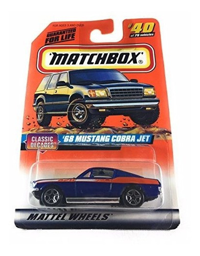 Matchbox 1998 Classic Decades '68 Mustang Cobra Jet # F08yl