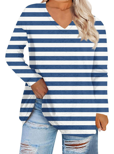 Camiseta Otoño Talla Para Mujer Sudadera Casual Cuello Manga