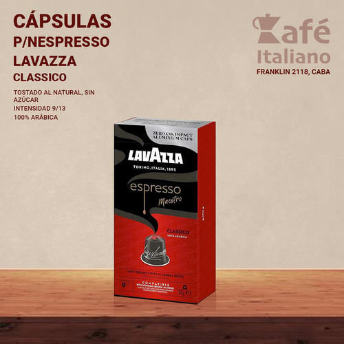 Lavazza Cápsulas De Café Espresso Maestro Clasicco Pack X 12