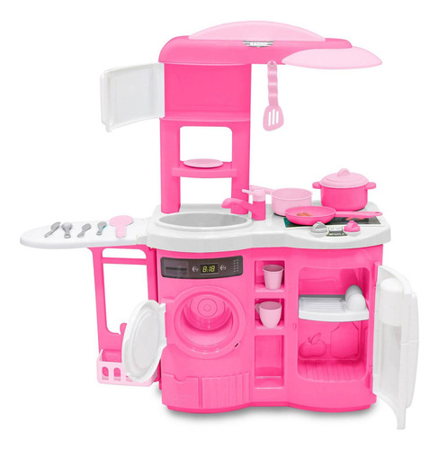 Cocinita Infantil 3 En 1 Prinsel Cook N Play Rosa Niños Chef Rosa