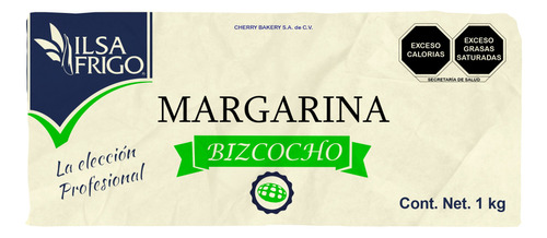 Margarina Bizcocho Para Pan Tradicional Ilsa Frigo 1 Kg 