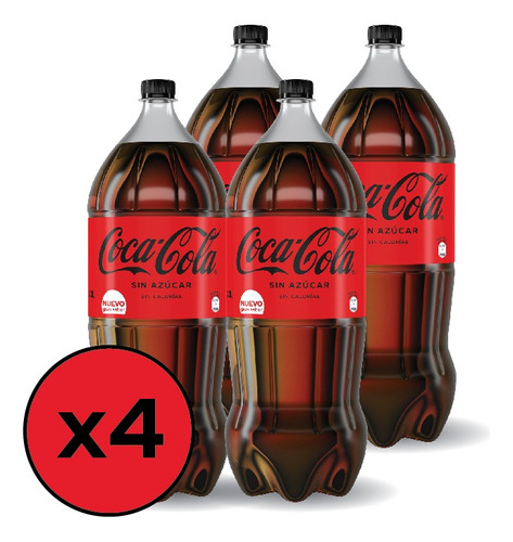 Refresco Coca - Cola Sin Azúcar 3 Litros Funda X4