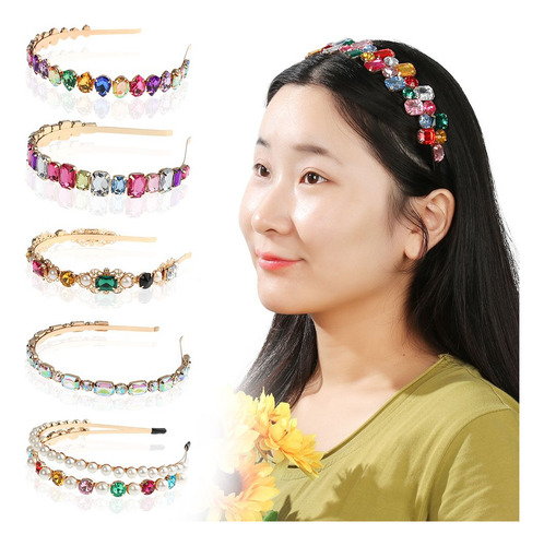 Diadema De Perlas Que Envuelve La Cabeza, Diadema Con Diaman