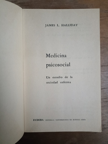 Medicina Psicosocial - James L. Halliday (Usado)