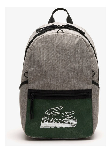 Mochila Lacoste Nh4144nzl62 Unisex En Poliéster Color Gris 